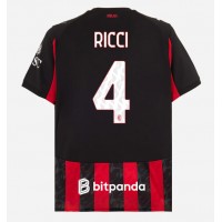 AC Milan Samuele Ricci #4 Domáci futbalový dres 2025-26 Krátky Rukáv